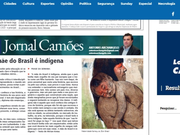 Coluna do Camões #04 – A mãe do Brasil é indígena